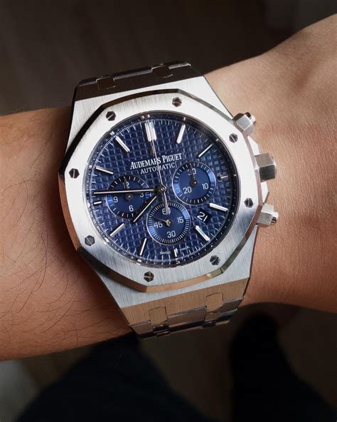 audemars piguet royal oak chronograph blue dial 2017